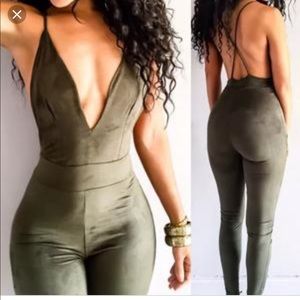 Olive green jumpsuit